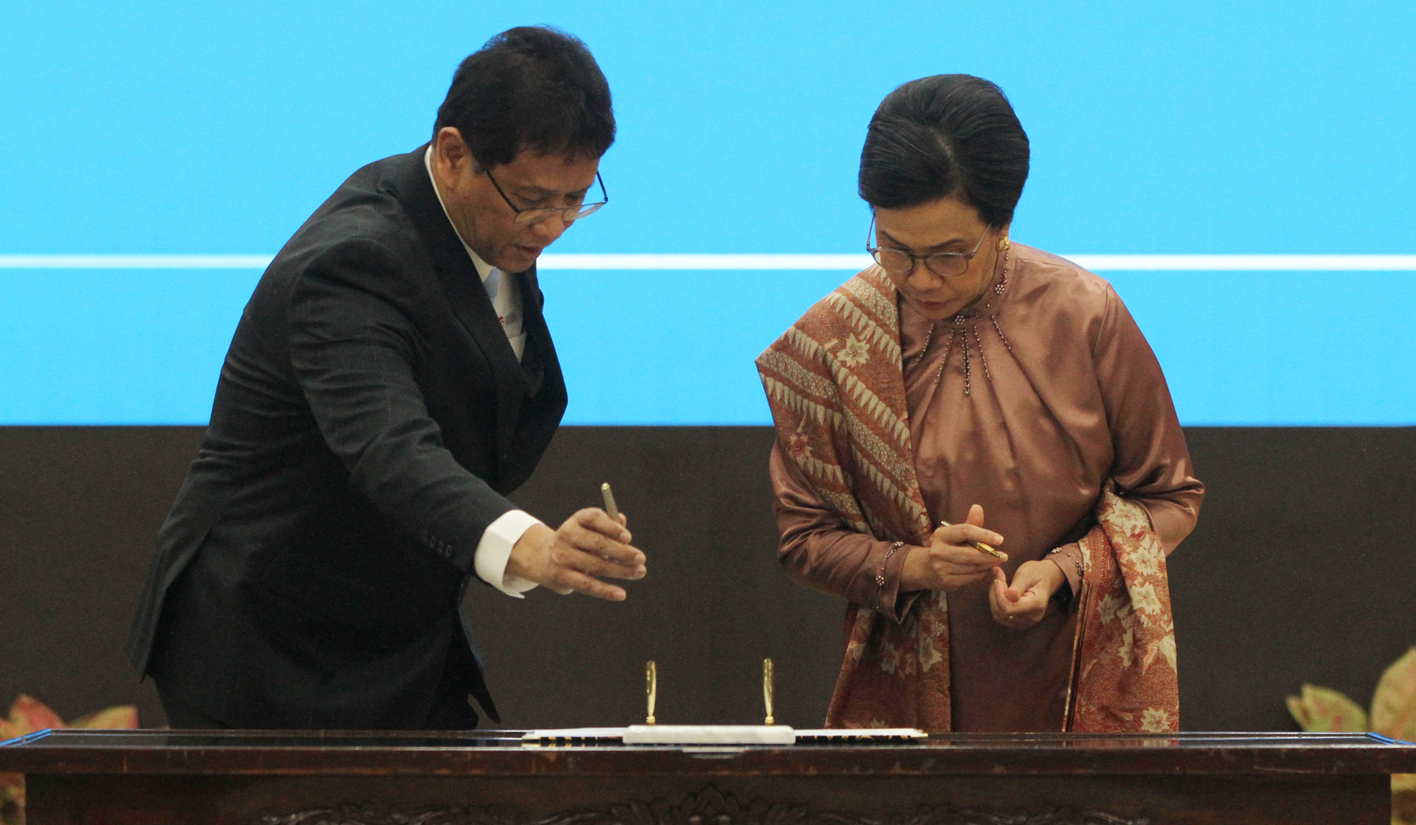 Sertijab Menteri Keuangan. (Agus Priatna/SinPo.id)