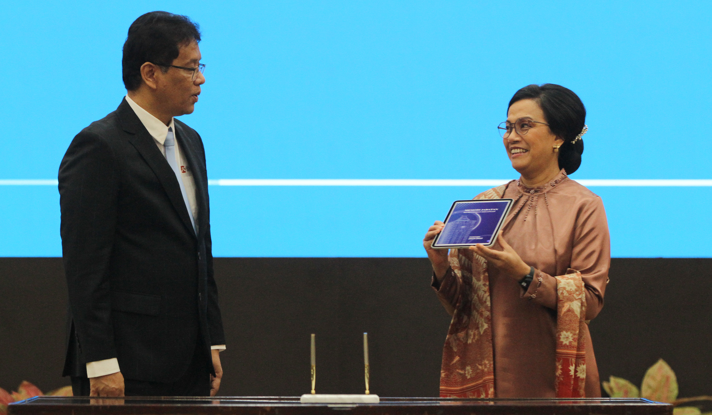 Sertijab Menteri Keuangan. (Agus Priatna/SinPo.id)