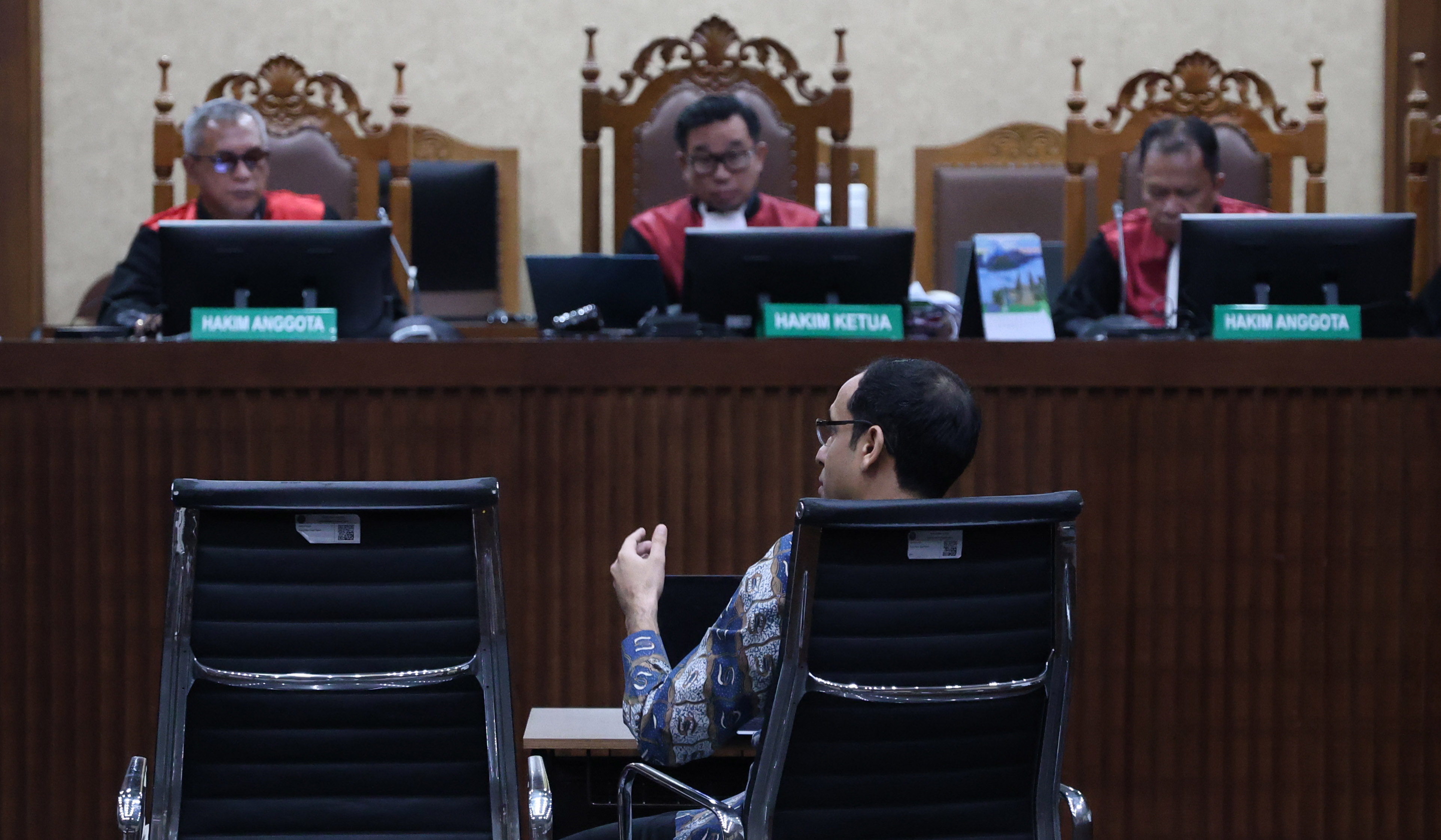 Sidang lanjutan Nadiem Makarim. (Agus Priatna/SinPo.id)