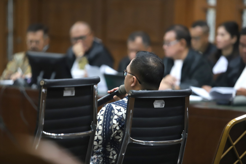 PN Tipikor hadirkan saksi ajudan mantan Menteri Pertanian Syahrul Yasin Limpo (Ashar/SinPo.id)