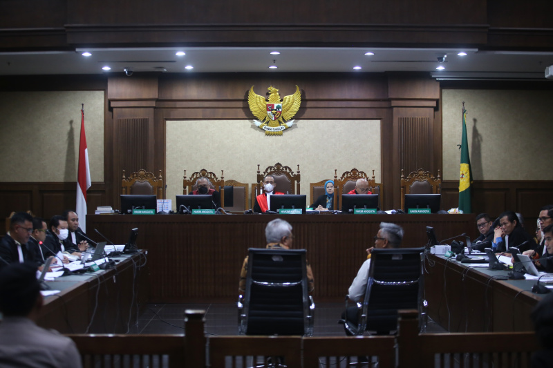 Sidang mendengar keterangan saksi terdakwa Sekjen PDIP Hasto Kristiyanto di PN Tipikor (Ashar/SinPo.id)