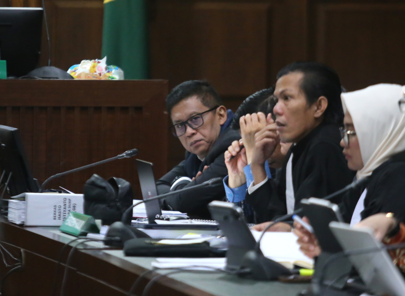 Sidang mendengar keterangan saksi terdakwa Sekjen PDIP Hasto Kristiyanto di PN Tipikor (Ashar/SinPo.id)