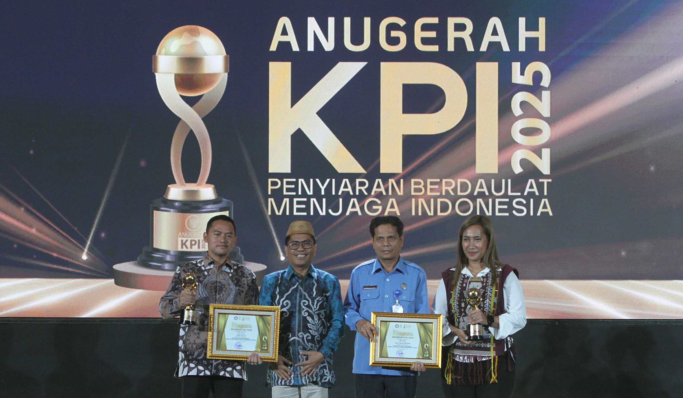 Sin Po Tv raih Anugerah KPI 2025. (Agus Priatna/SinPo.id)