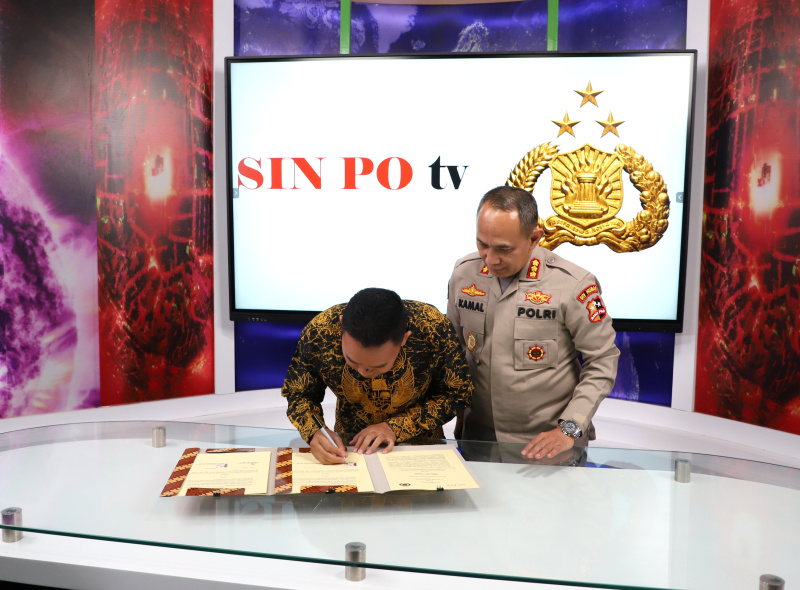 Sinpo TV resmi berkolaborasi dengan Divisi Humas Mabes Polri (Ashar/SinPo.id)