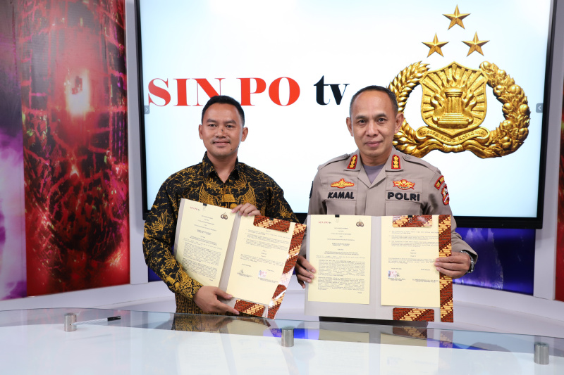 Sinpo TV resmi berkolaborasi dengan Divisi Humas Mabes Polri (Ashar/SinPo.id)