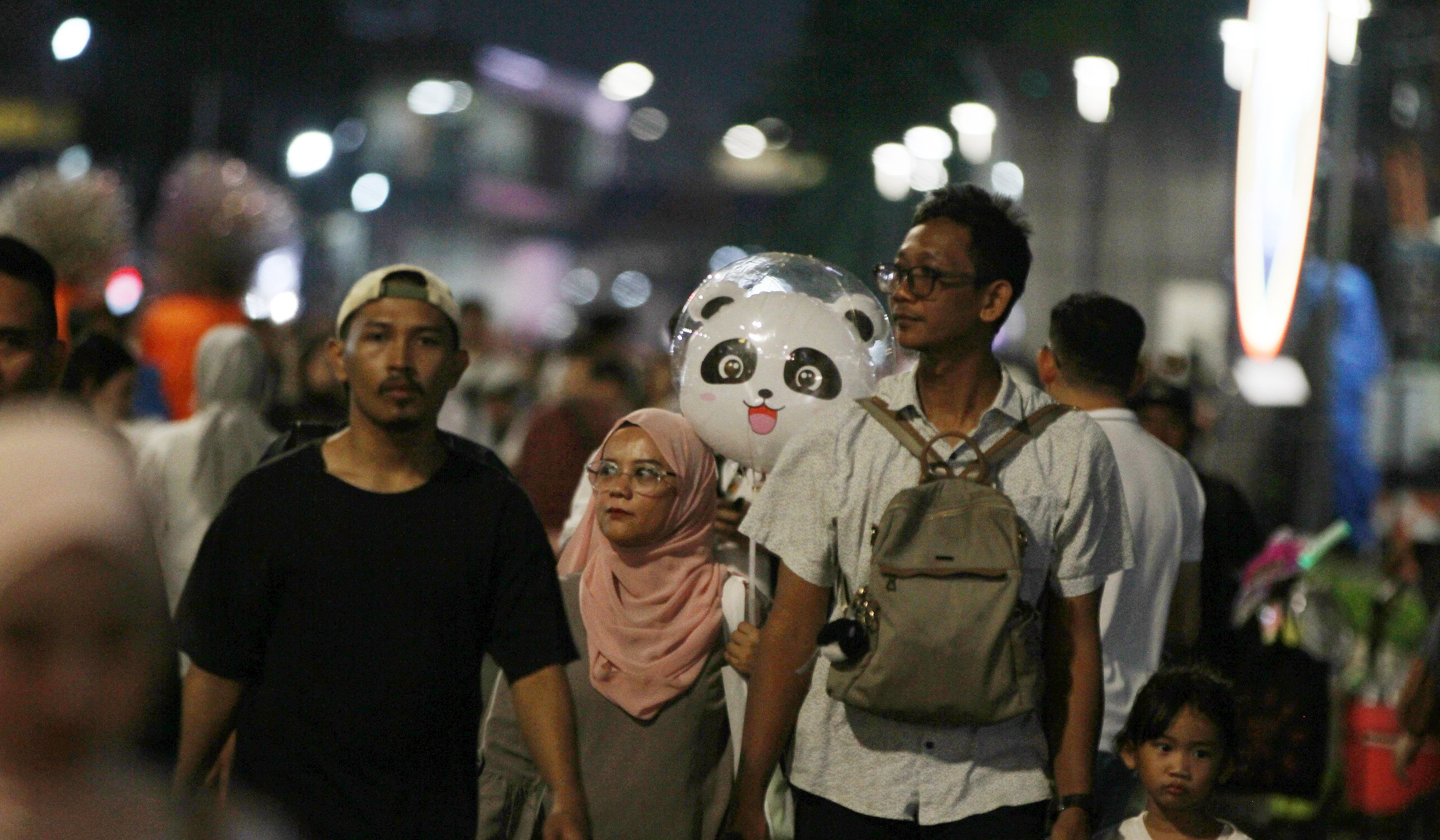 Suasana Car Free Night di jalan Thamrin. (Agus Priatna/SinPo.id)