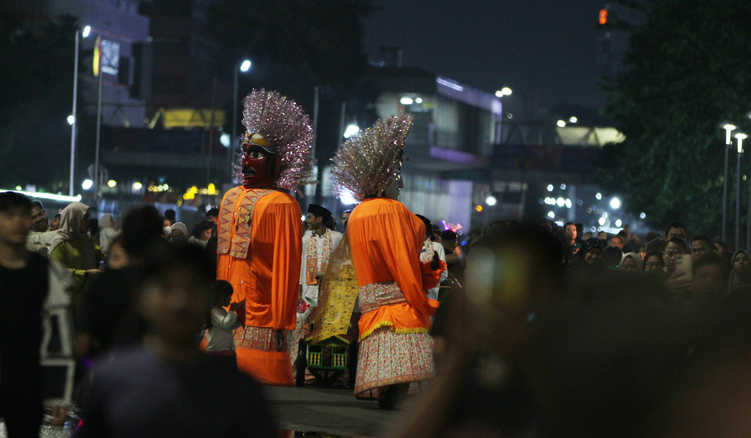 Suasana Car Free Night di jalan Thamrin. (Agus Priatna/SinPo.id)