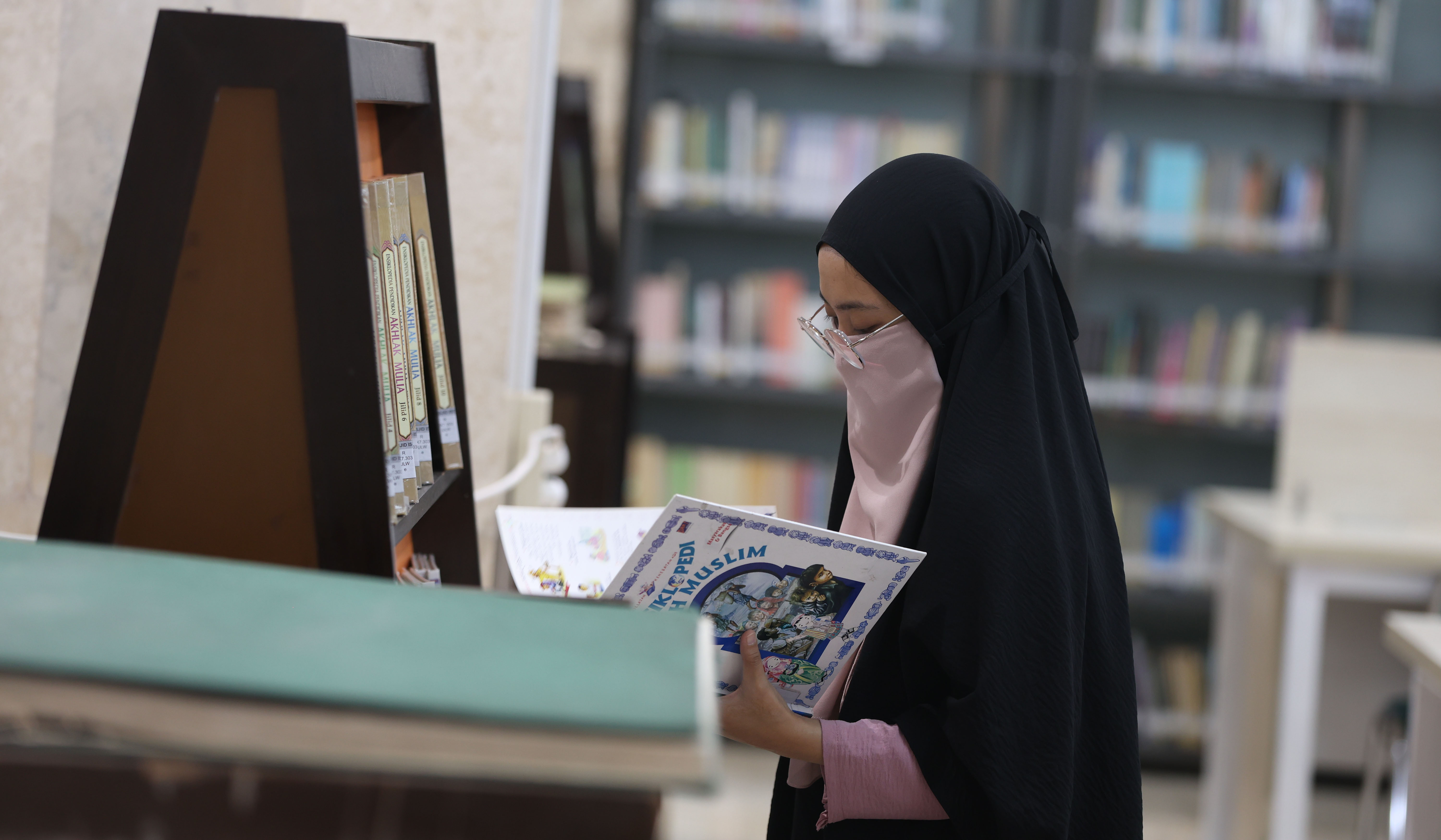 Perpustakaan Masjid Istiqlal. (Agus Priatna/SinPo.id)