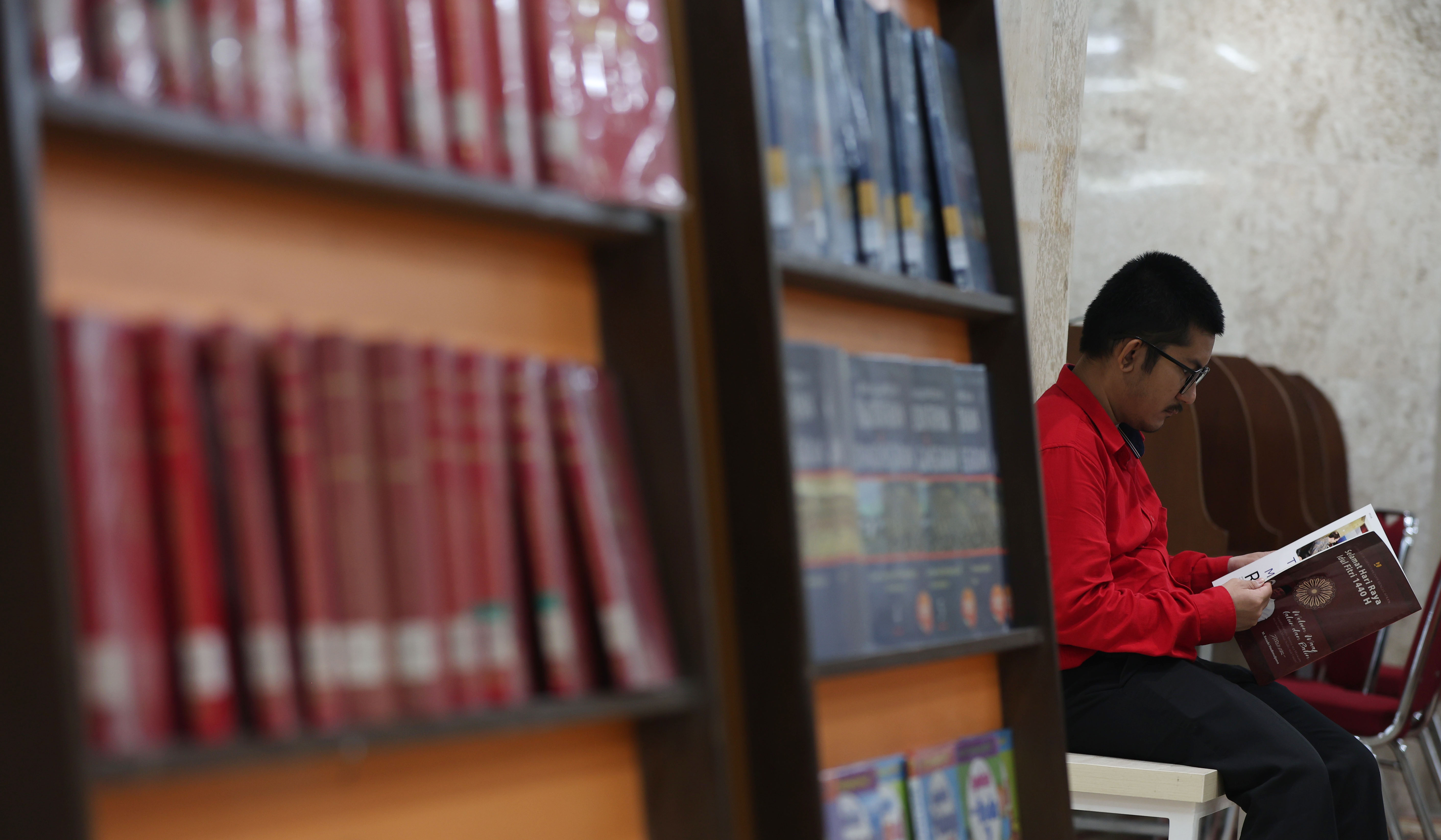 Perpustakaan Masjid Istiqlal. (Agus Priatna/SinPo.id)