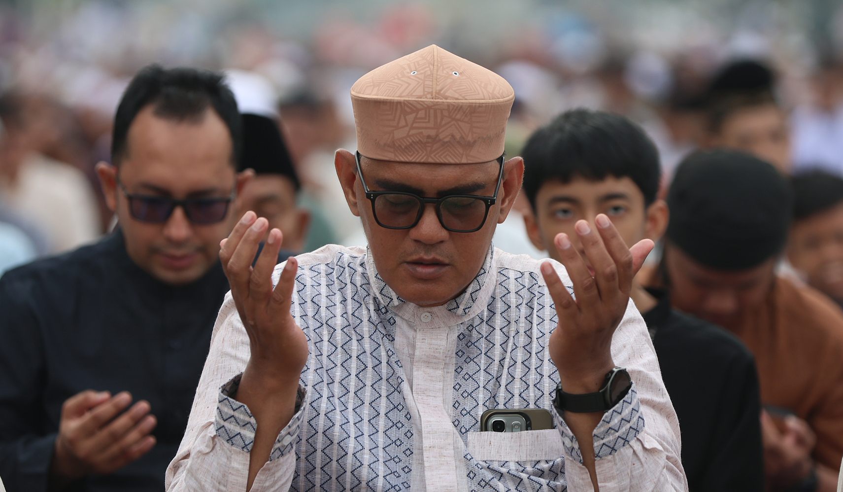 Solat Id di Jatinegara. (Agus Priatna/SinPo.id)