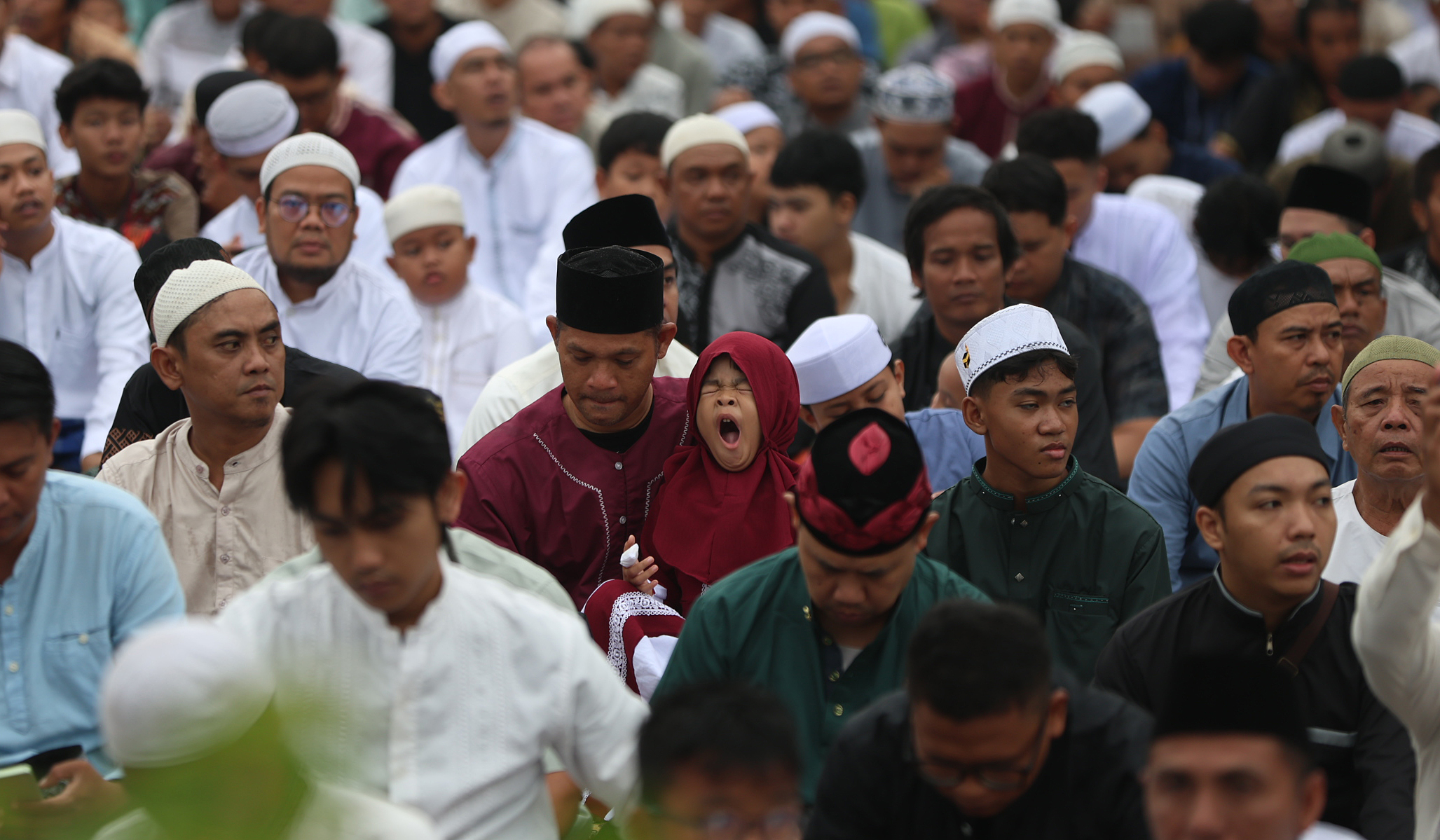 Solat Id di Jatinegara. (Agus Priatna/SinPo.id)