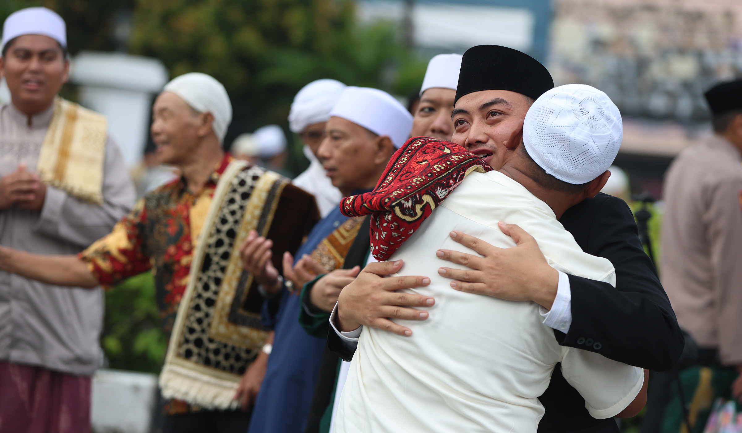 Solat Id di Jatinegara. (Agus Priatna/SinPo.id)