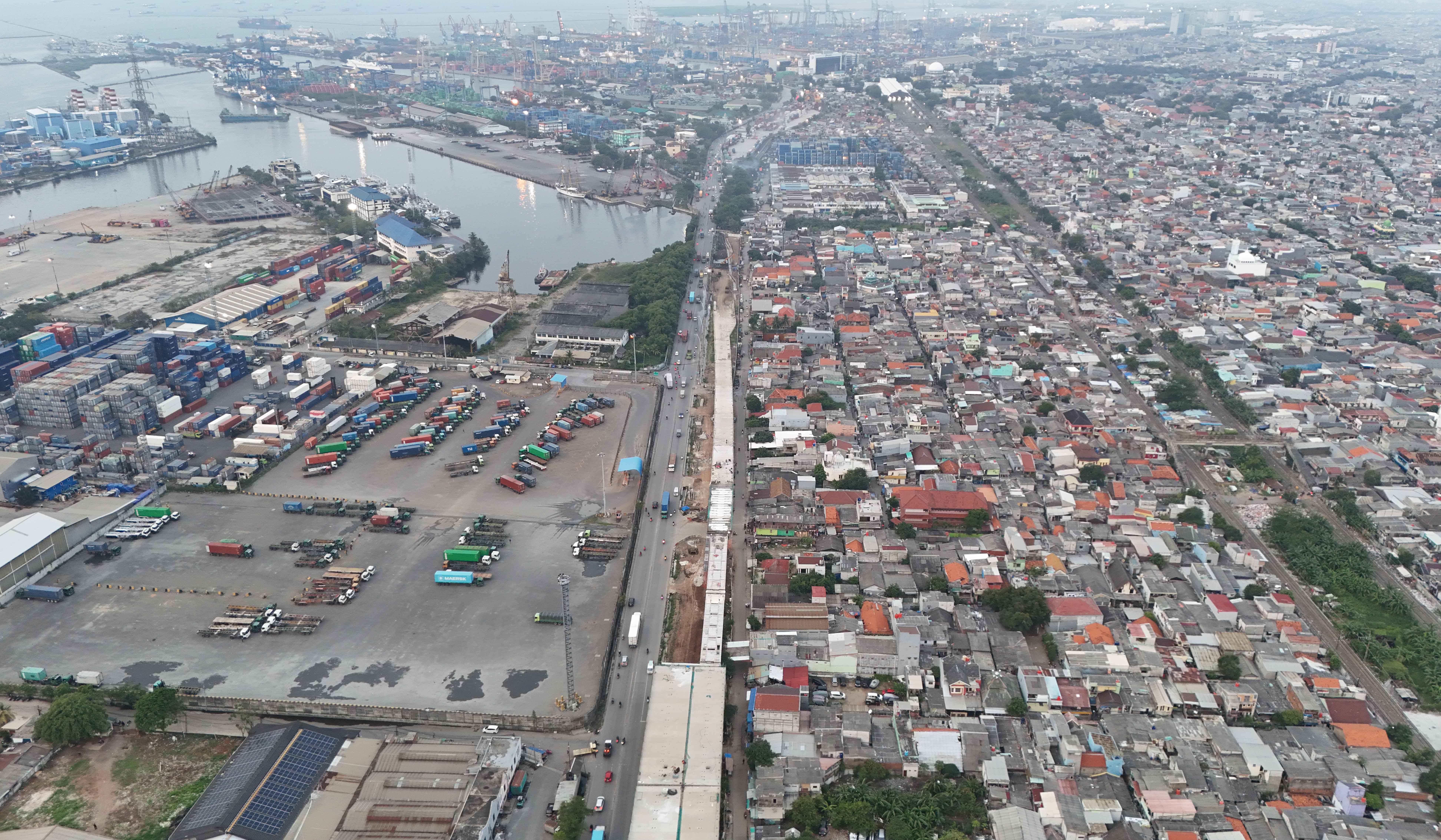 Proyek tol Harbour Road II. (Agus Priatna/SinPo.id)