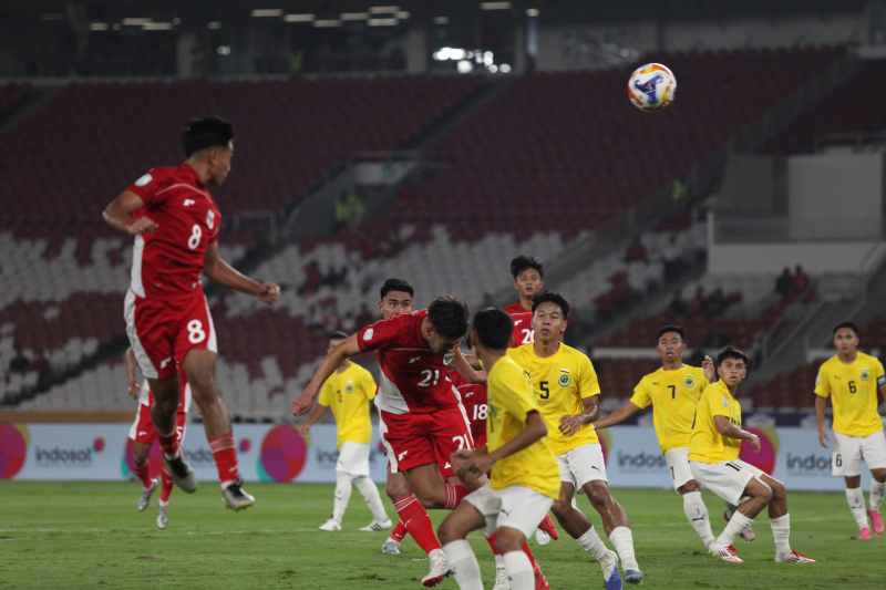 Timnas Indonesia U-23 menang lawan Brunei Darussalam 8-0 dalam penyisihan Grup A Piala AFF U-23 di Stadion Gelora Bung Karno (Ashar/SinPo.id)
