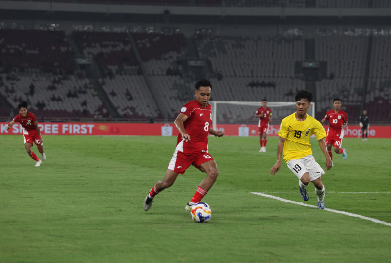 Timnas Indonesia U-23 menang lawan Brunei Darussalam 8-0 dalam penyisihan Grup A Piala AFF U-23 di Stadion Gelora Bung Karno (Ashar/SinPo.id)