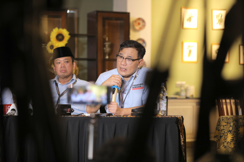 TKN Prabowo-Gibran gelar konferensi pers usai menjalani debat di KPU (Ashar/SinPo.id)