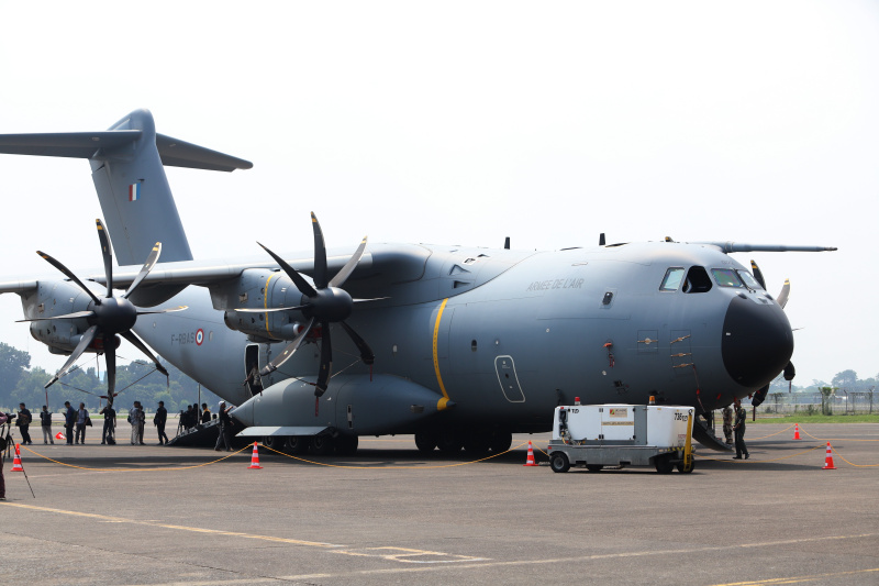 TNI-AU Prancis bawa pesawat Airbus A400M Atlas dan Pesawat Tempur Desault Rafale di Misi Pegase 2024 di Lanud Halim Perdanakusuma (Ashar/SinPo.id)