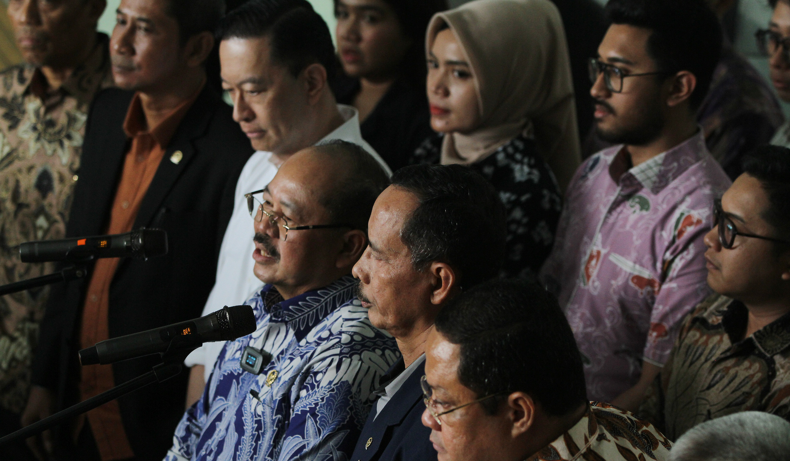 Tom lembong saat audiensi dengan KY. (Agus Priatna/SinPo.id)