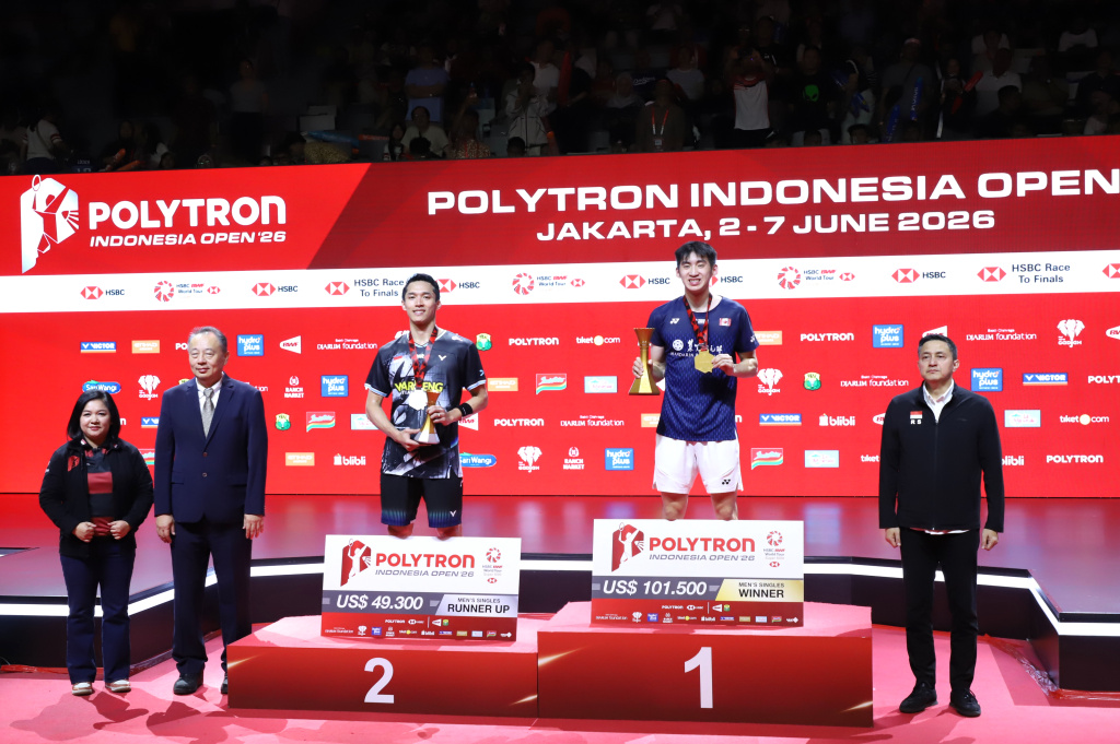 Tunggal putra Kanada Victor Lai raih juara Polytron Indonesia Open 2026 (Ashar/SinPo.id)