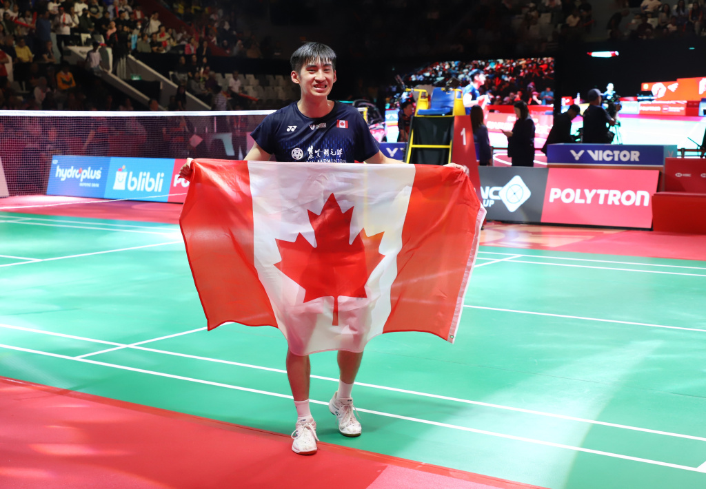 Tunggal putra Kanada Victor Lai raih juara Polytron Indonesia Open 2026 (Ashar/SinPo.id)