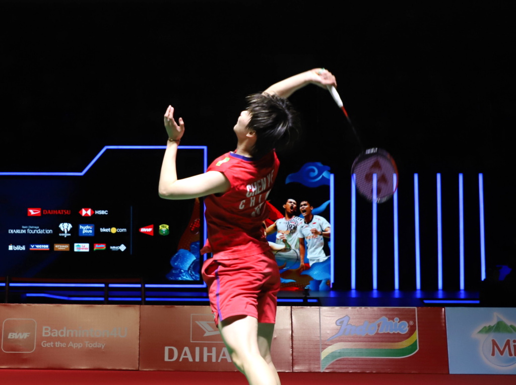 Tunggal Putri China Chun Yu Fei berhasil mengalahkan Pitchamon Thailand di Final Daihatsu Indonesia Master 2026 (Ashar/SinPo.id)
