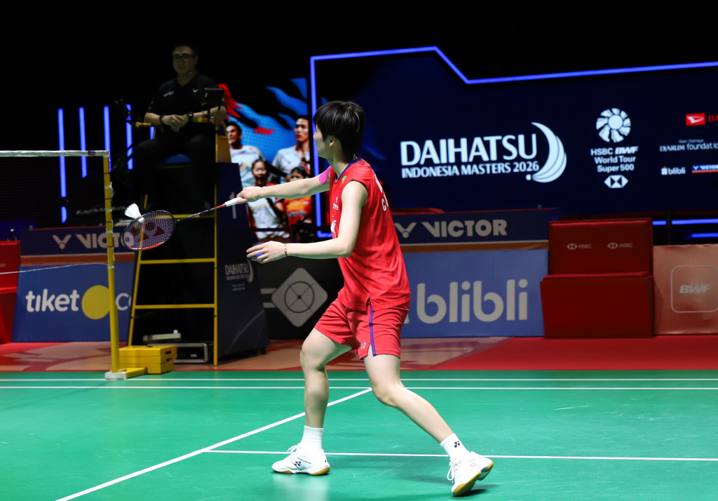 Tunggal Putri China Chun Yu Fei berhasil mengalahkan Pitchamon Thailand di Final Daihatsu Indonesia Master 2026 (Ashar/SinPo.id)