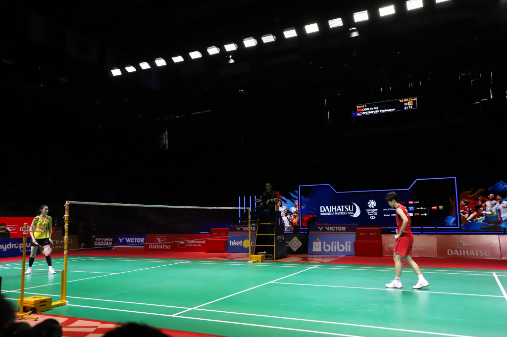 Tunggal Putri China Chun Yu Fei berhasil mengalahkan Pitchamon Thailand di Final Daihatsu Indonesia Master 2026 (Ashar/SinPo.id)