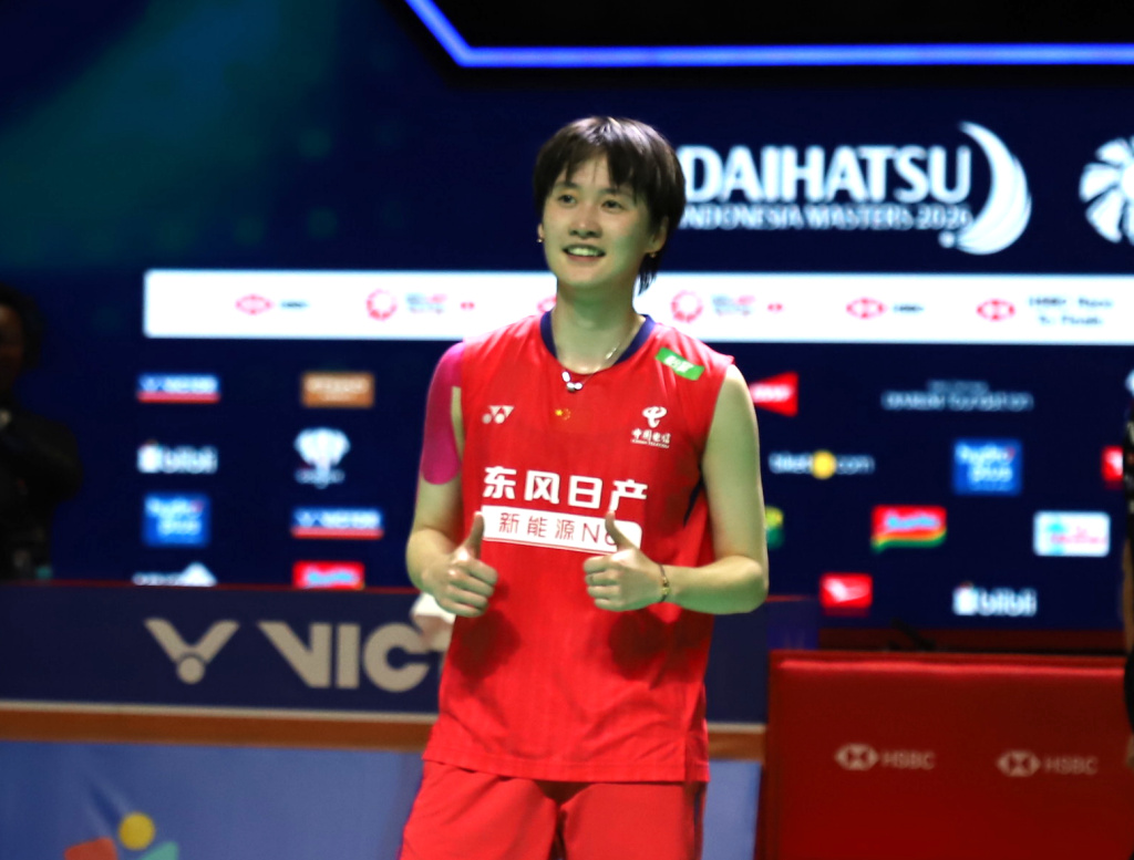 Tunggal Putri China Chun Yu Fei berhasil mengalahkan Pitchamon Thailand di Final Daihatsu Indonesia Master 2026 (Ashar/SinPo.id)