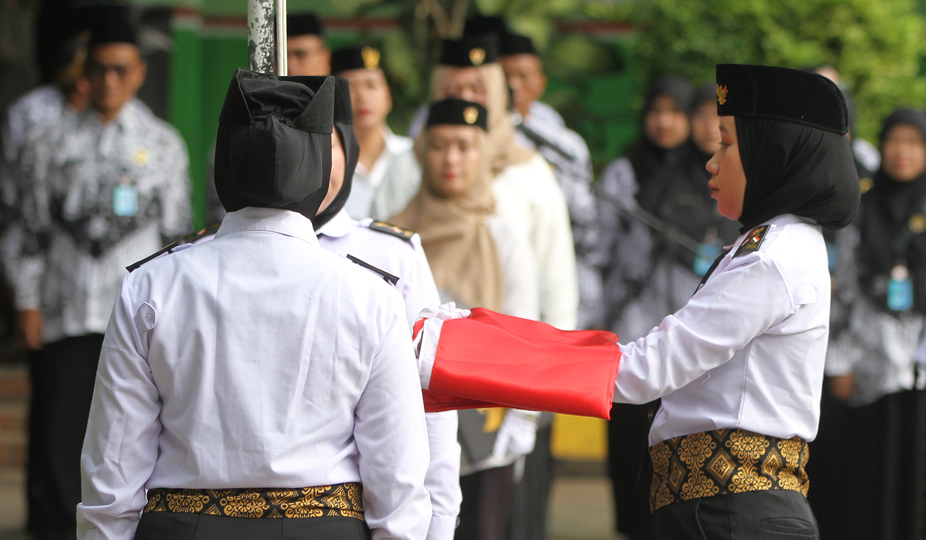 Peringatan Hari Guru Nasional. (Agus Priatna/SinPo.id)
