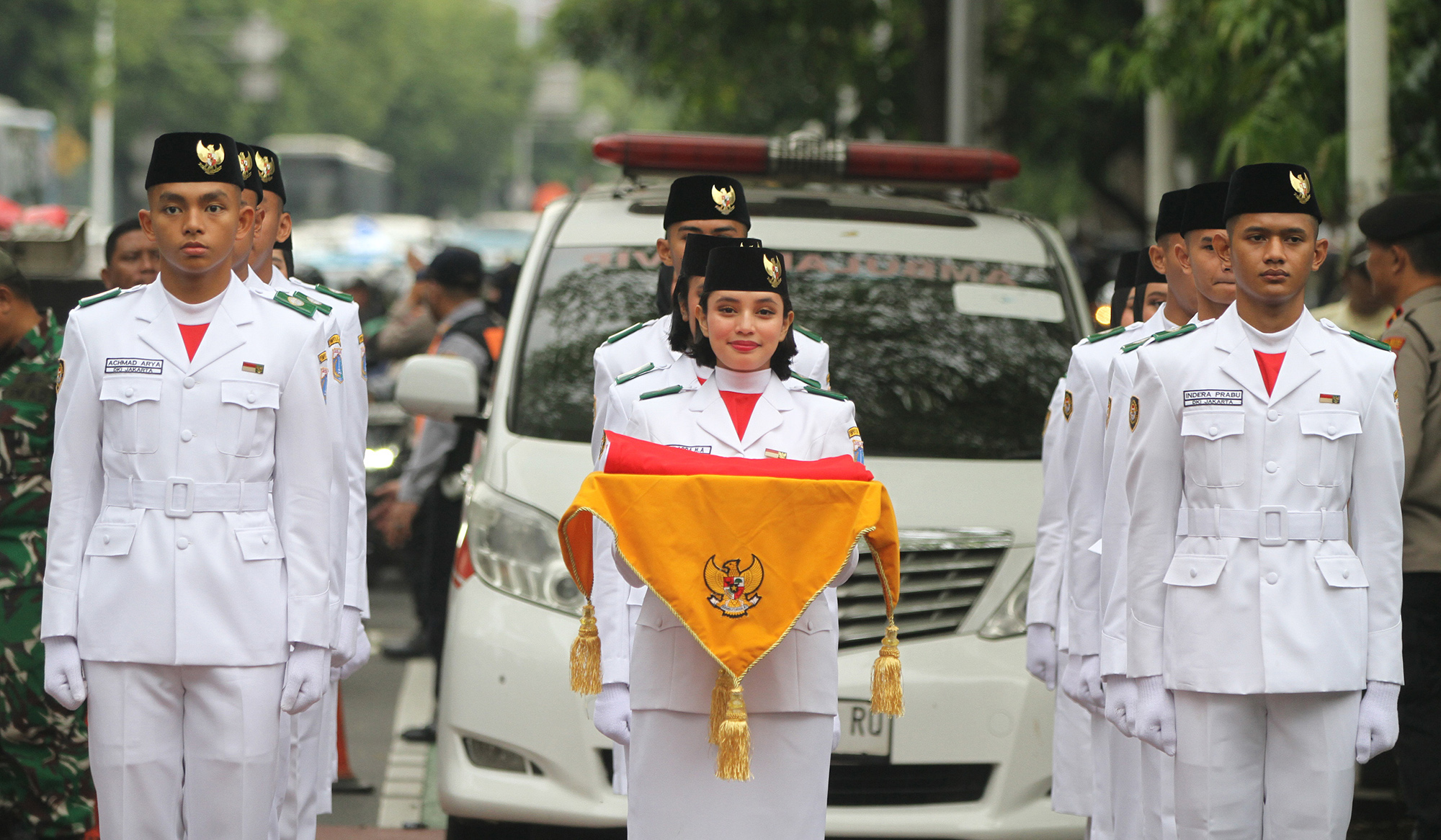 Upacara Sumpah Pemuda. (Agus Priatna/SinPo.id)