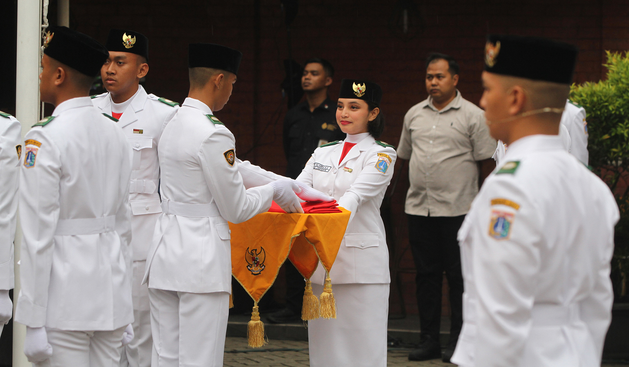 Upacara Sumpah Pemuda. (Agus Priatna/SinPo.id)