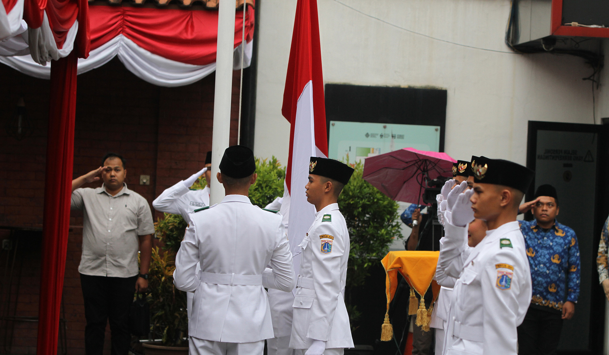 Upacara Sumpah Pemuda. (Agus Priatna/SinPo.id)