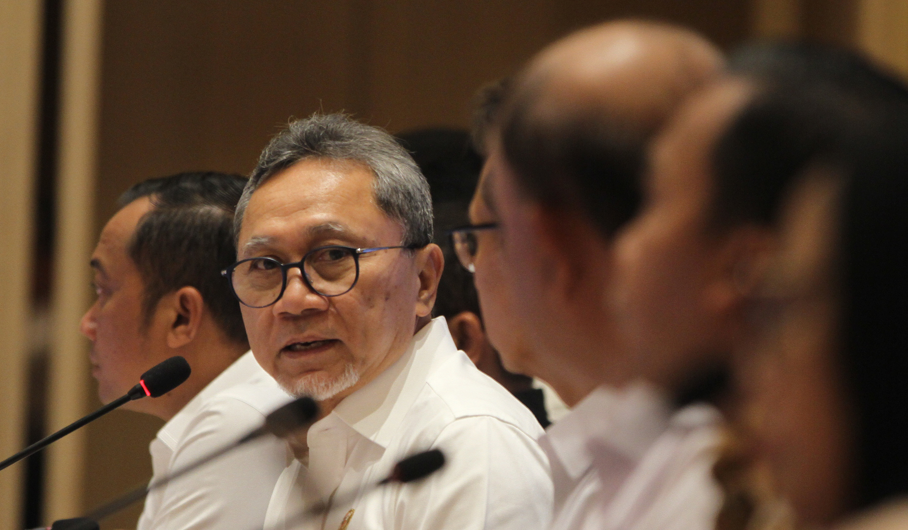 Konferensi pers program prioritas makan bergizi gratis. (Agus Priatna/SinPo.id)