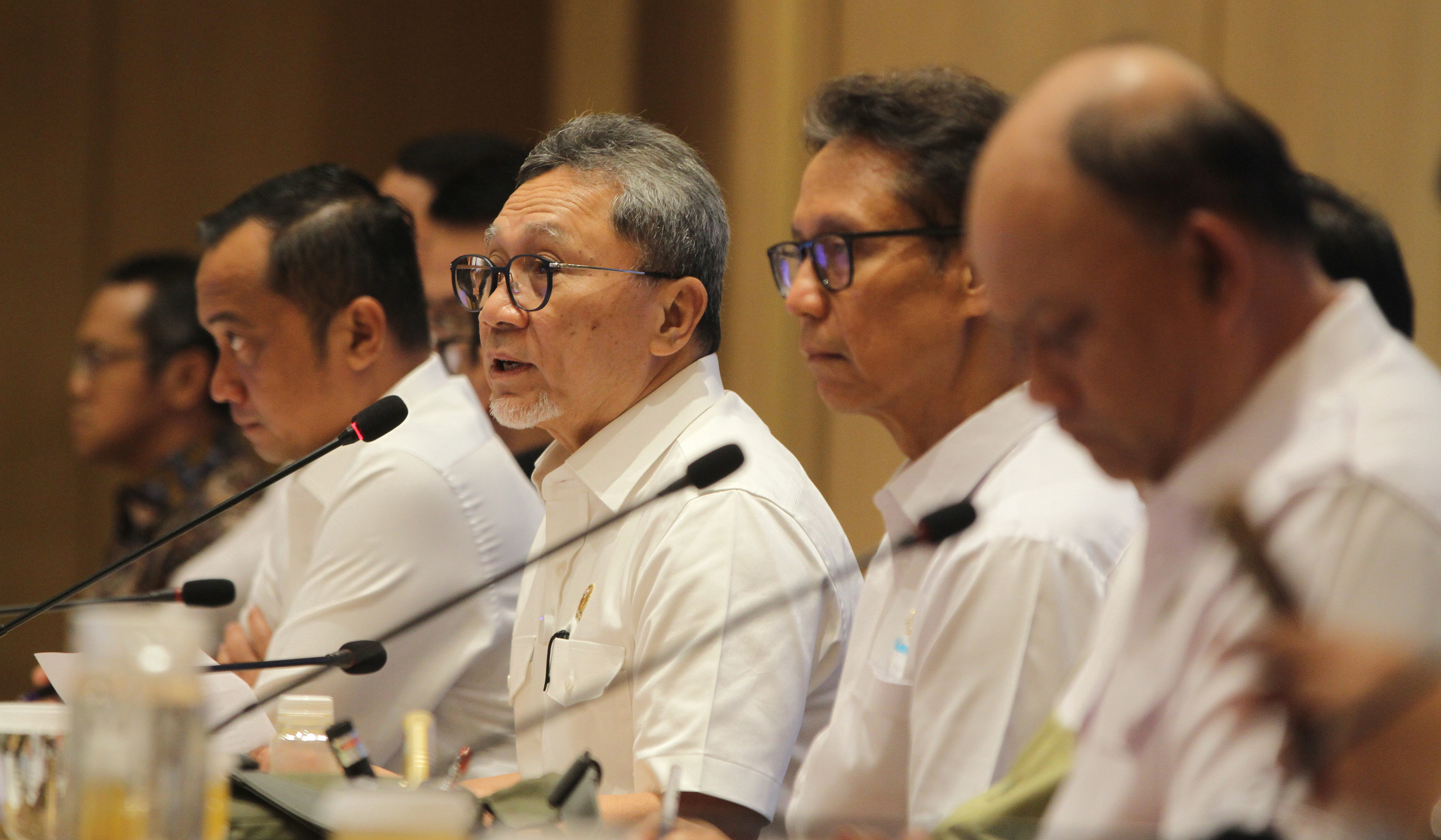 Konferensi pers program prioritas makan bergizi gratis. (Agus Priatna/SinPo.id)