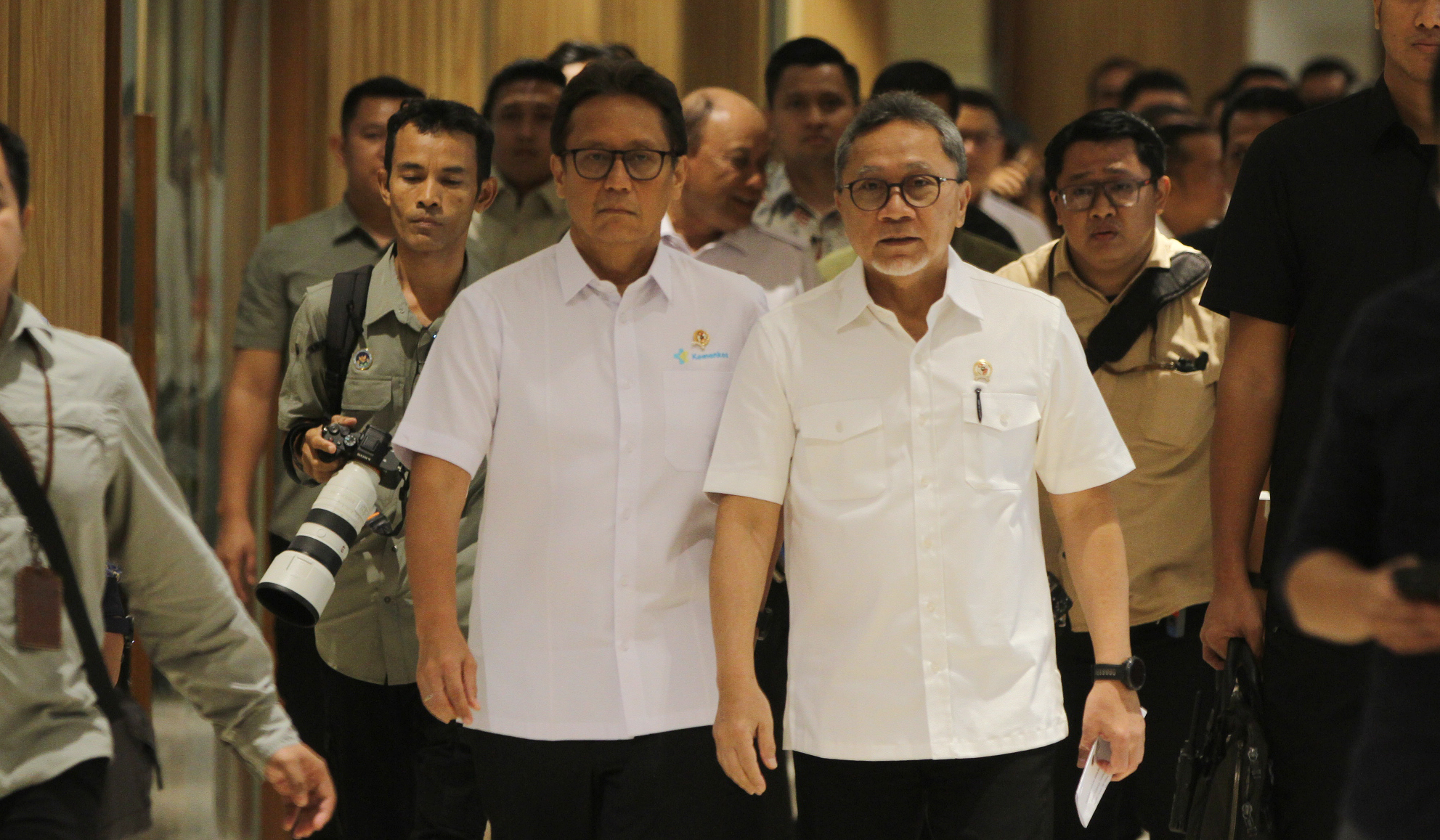 Konferensi pers program prioritas makan bergizi gratis. (Agus Priatna/SinPo.id)