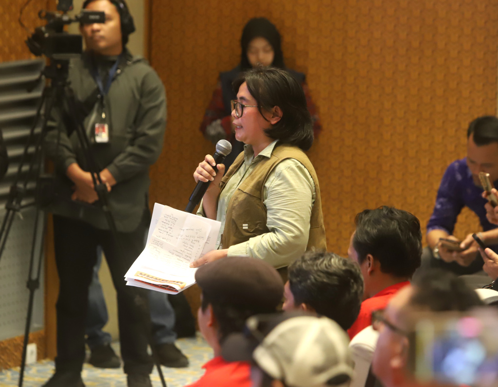 Wakil Ketua DPR Prof Sufmi Dasco Ahmad menerima audiensi perwakilan dari Aliansi Gerakan Buruh Bersama Rakyat (GEBRAK) dan KASBI (Ashar/SinPo.id)