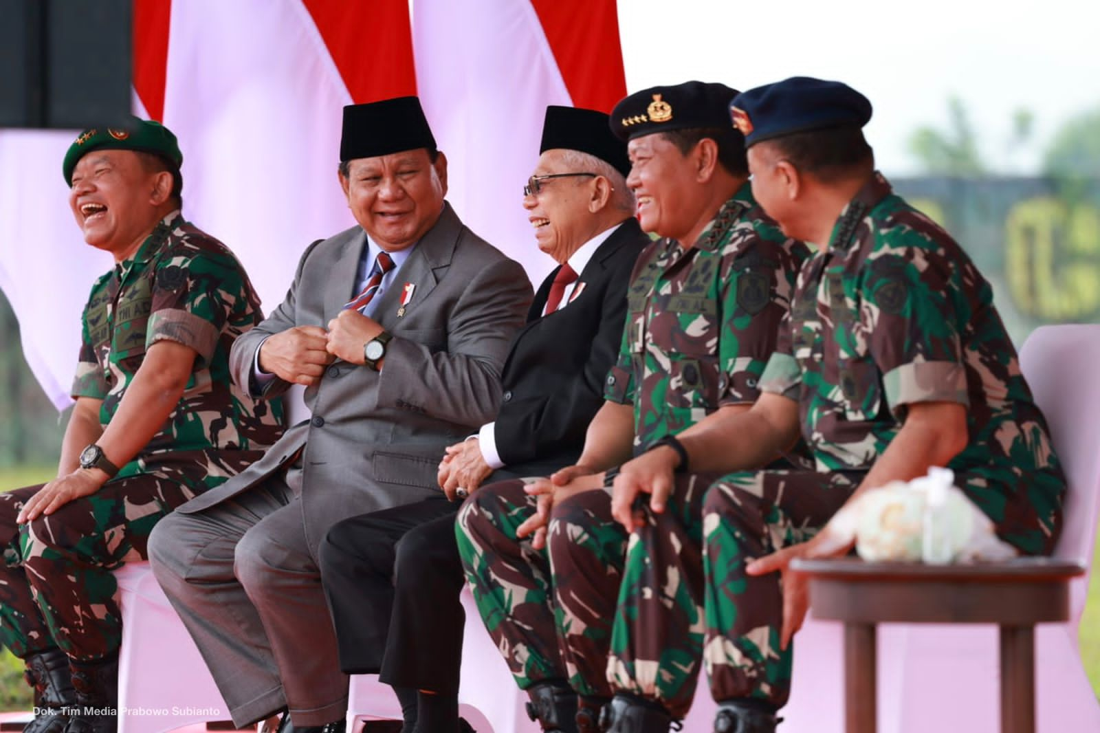 Wapres K.H Ma'ruf Amin pimpin upacara Komponen Cadangan (Komcad) 2022 (Foto:Tim Prabowo /SinPo.id)