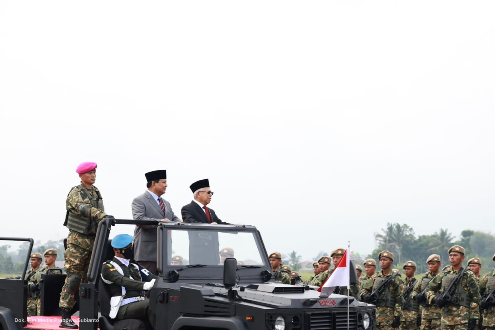 Wapres K.H Ma'ruf Amin pimpin upacara Komponen Cadangan (Komcad) 2022 (Foto:Tim Prabowo /SinPo.id)