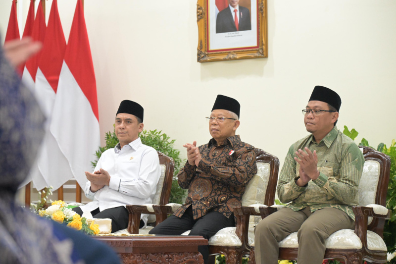 Wapres RI KH. Ma'ruf Amin meresmikan acara Forum Organisasi Zakat Munas ke-10 (Ashar/SinPo.id)