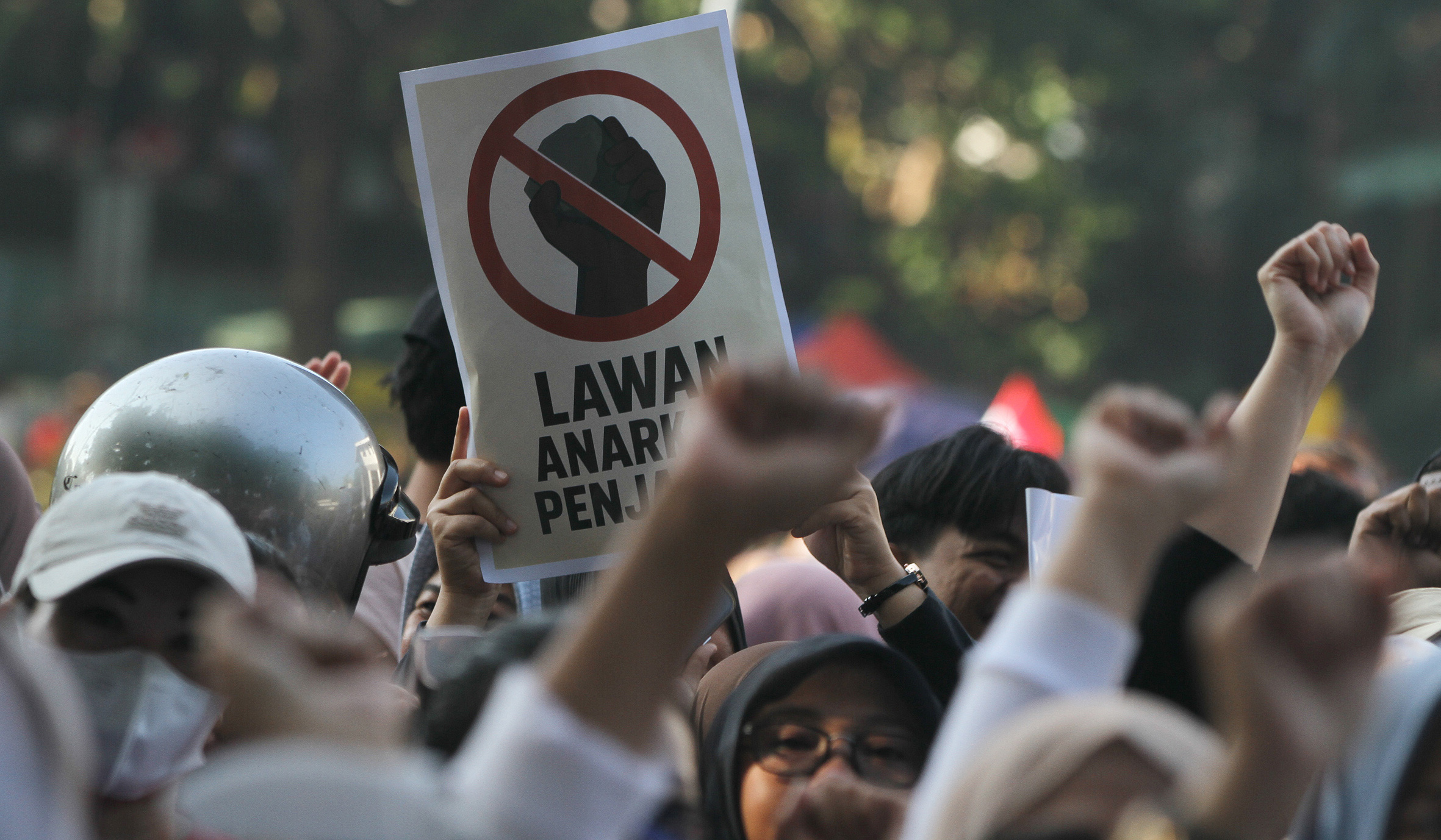 Deklarasi dukung pemerintah warga Jakarta Timur. (Agus Priatna/SinPo.id)