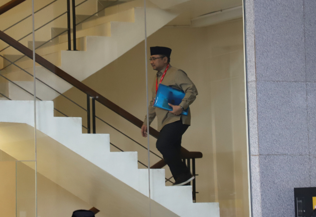 Eks Menteri Agama Yaqut Cholil Qoumas penuhi panggilan KPK terkait dugaan kasus Kouta Haji (Ashar/SinPo.id)