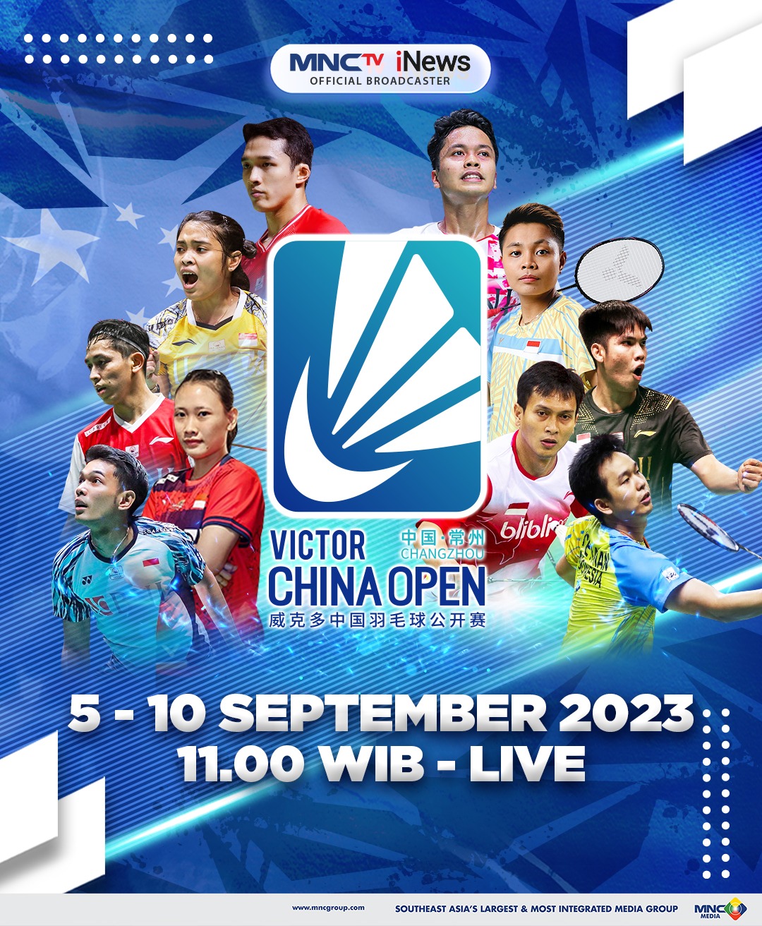 Saksikan Perjuangan Putra-Putri Bulutangkis Indonesia di Ajang Victor China Open 2023 di MNCTV