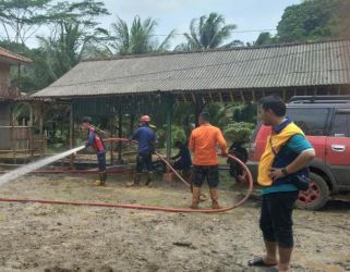 Kondisi Desa Cibitung, Kecamatan Cibitung, Kabupaten Sukabumi pasca banjir, Sabtu (24/9/2022)/BPBD Kabupaten Sukabumi